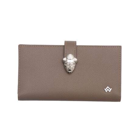 PORTEFEUILLE AKAN beige taupe