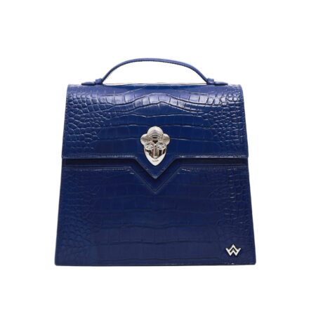 SAC A DOS croco bleu