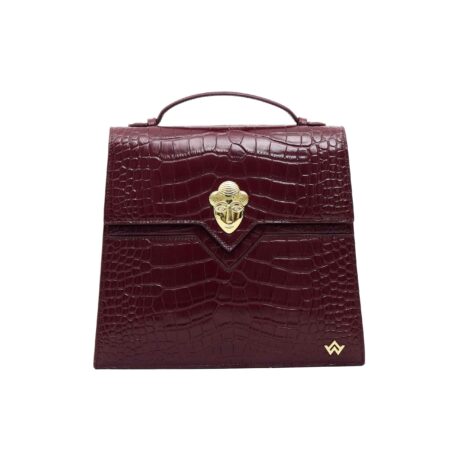 SAC A DOS CROCO rouge vintage