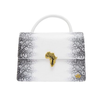 FEMME AFRICAINE Lézard blanc